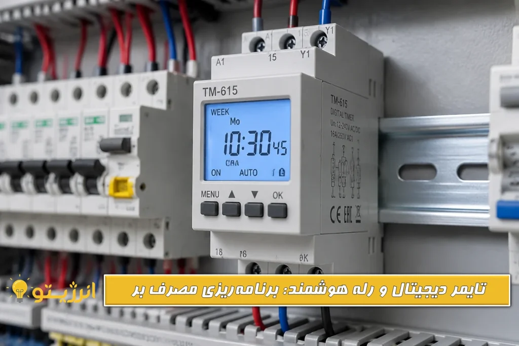 تایمر دیجیتال برق با نمایشگر LCD