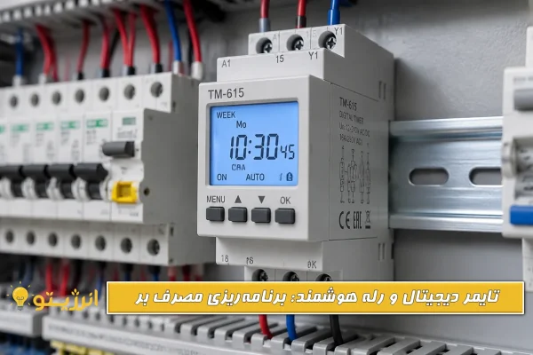 تایمر دیجیتال برق با نمایشگر LCD