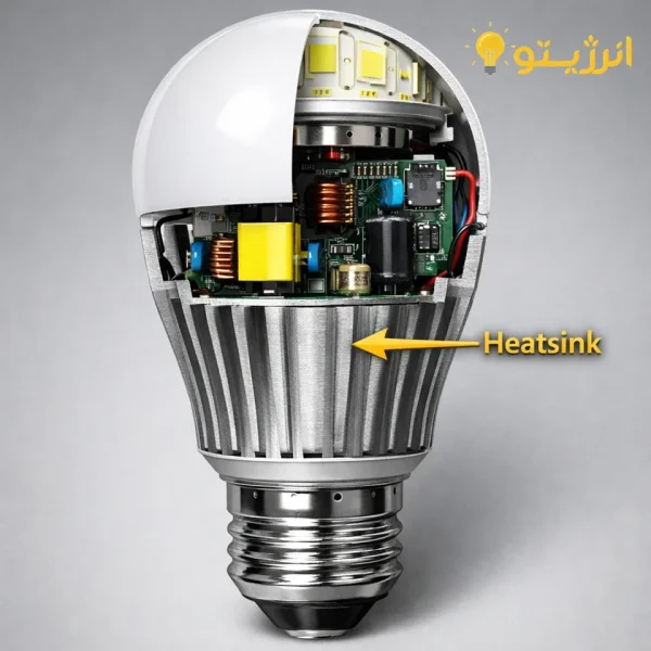 وجود هیت سینک در لامپ با کیفیت